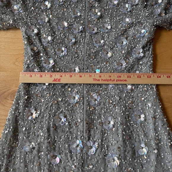 BHLDN ADRIANNA PAPELL PETALUMA SEQUINS DRESS FLORAL SHEATH ANTHROPOLOGIE  2 - Picture 9 of 11